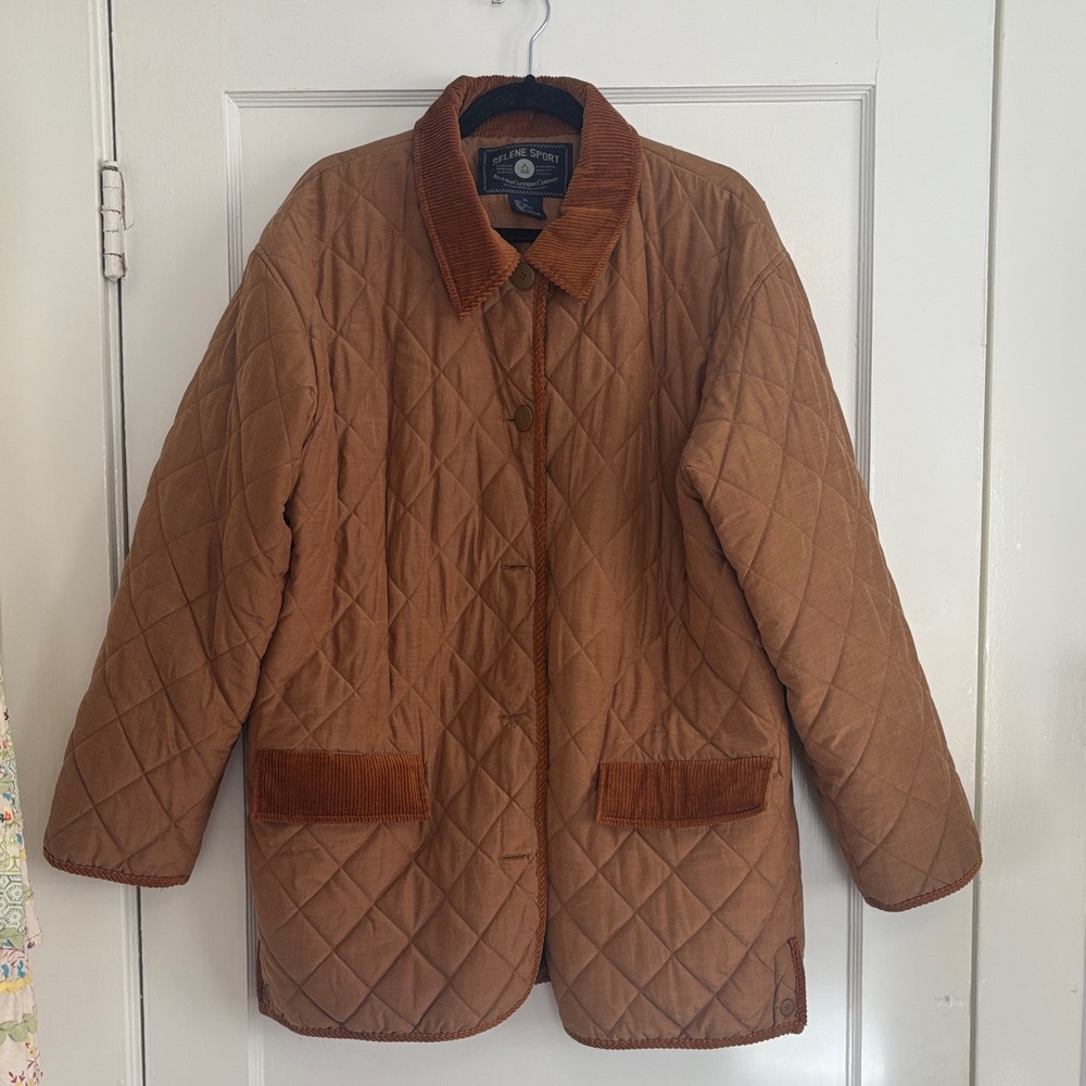 Quilted Brown Silk and Courdoroy